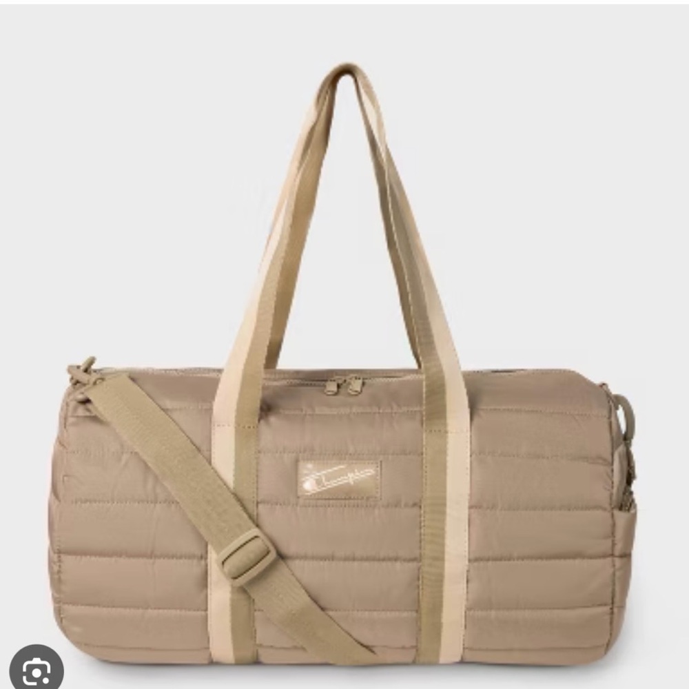 Champion Beige Travel Duffel Bag